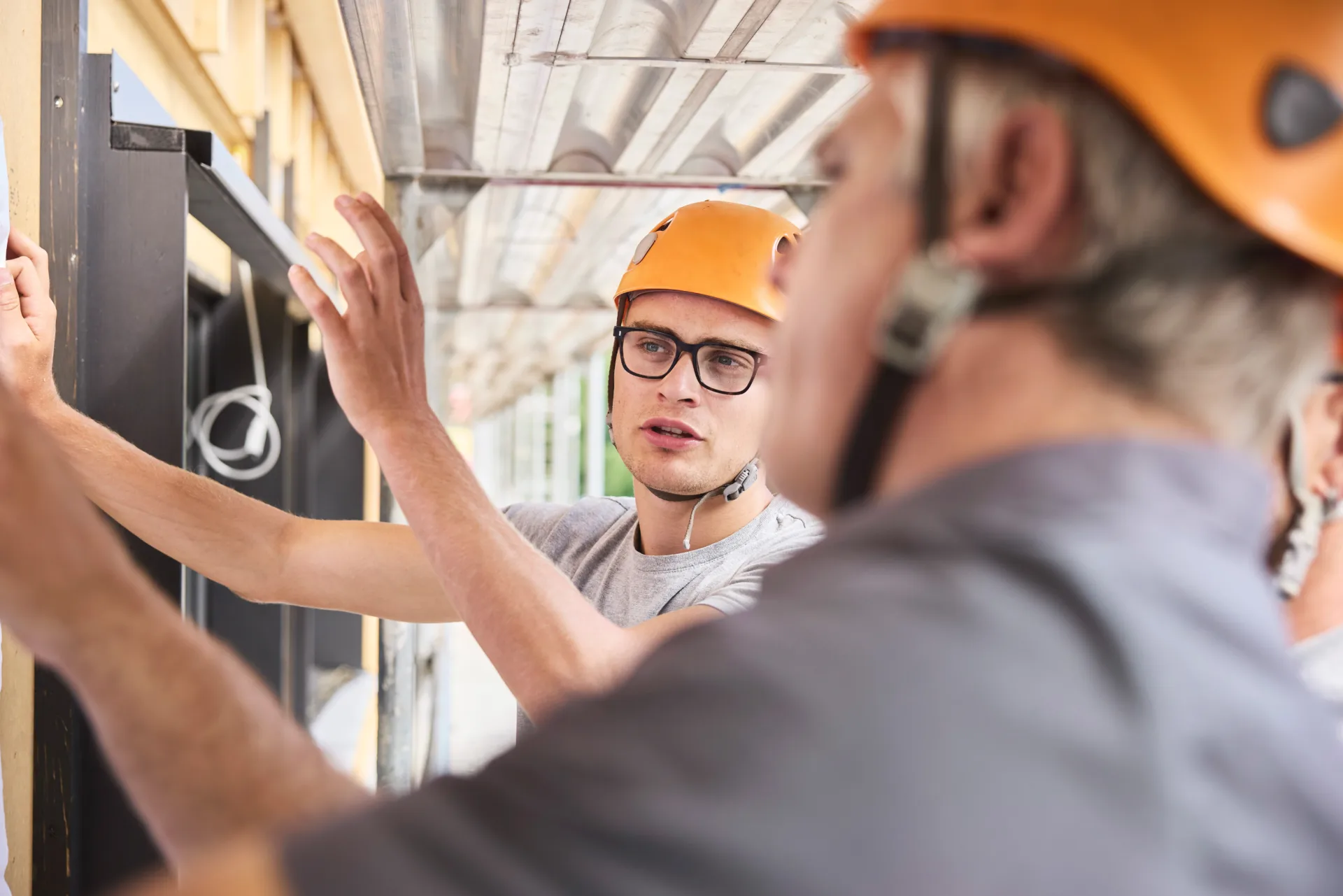 Projektleiter auf der Baustelle