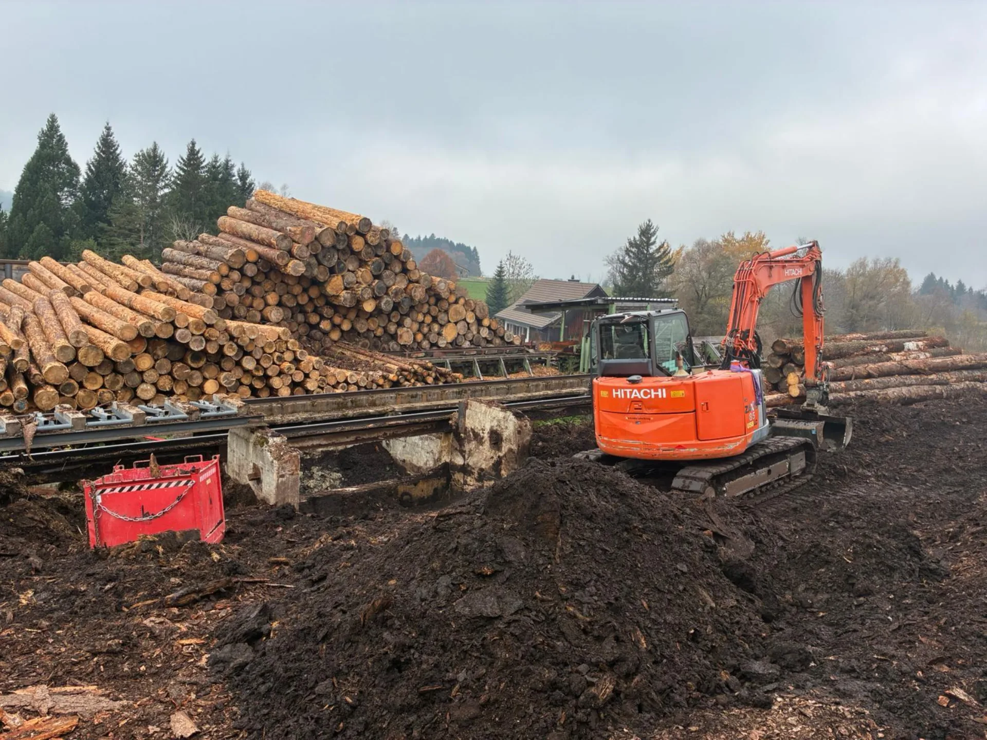 Rundholzkran Egli Holz