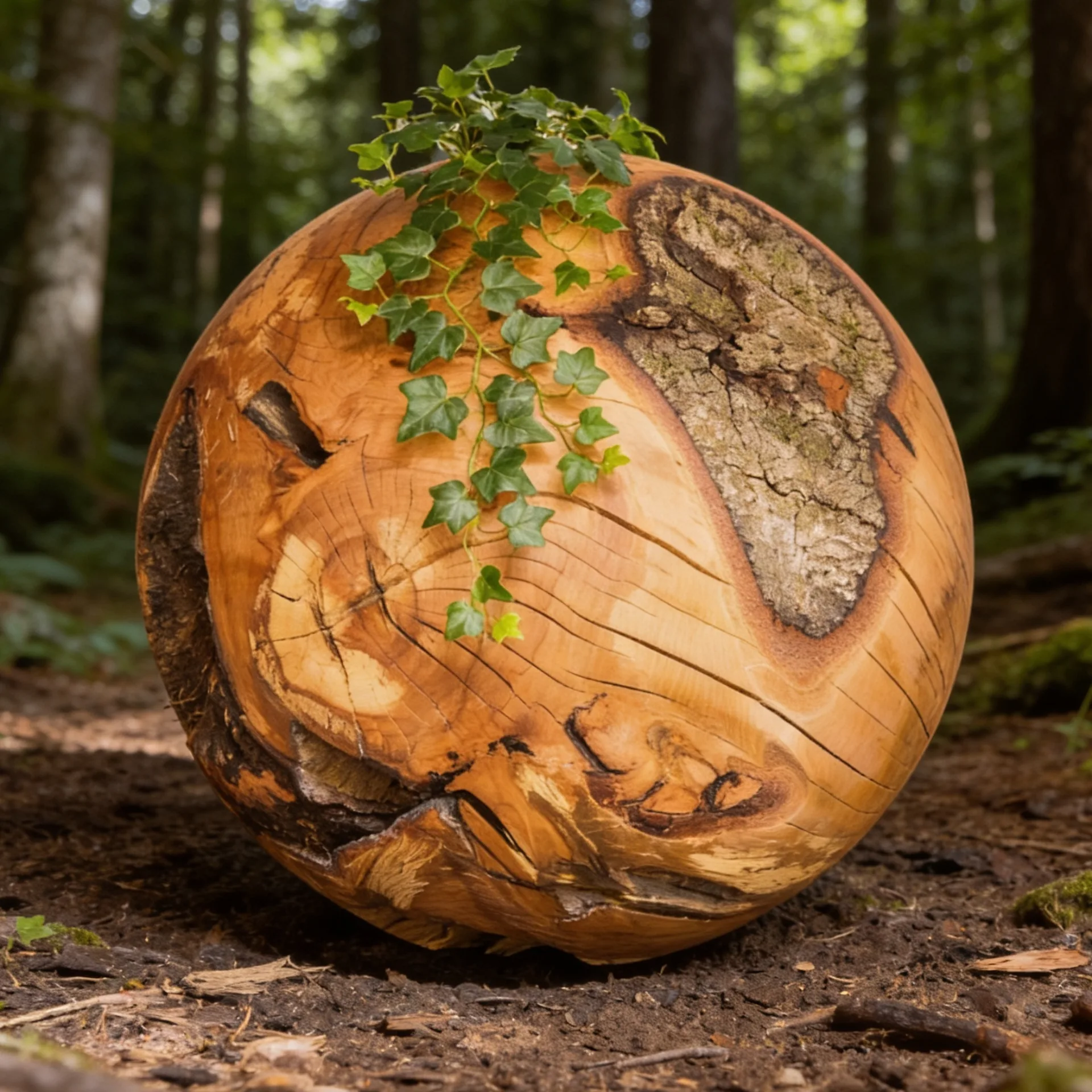 Kugel aus Holz